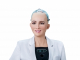 Levensechte robot Sophia spreekt op Forward Thinking Leadership